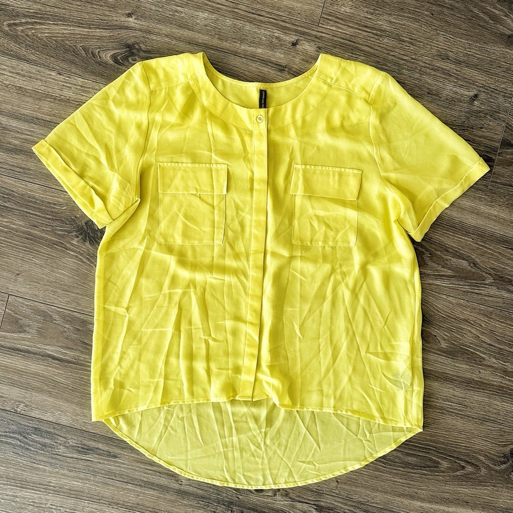 Walter Baker Bright Yellow/Green Women's Blouse